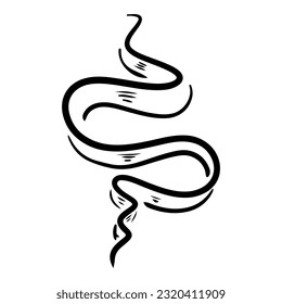 Doodle sketch style of smoke symbol drawn illustration for concept design.
