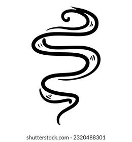 Doodle sketch style of smoke symbol drawn illustration for concept design.