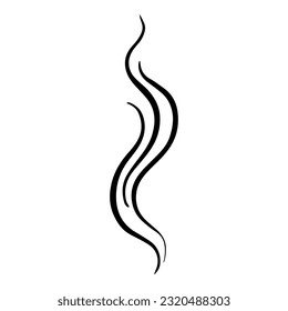 Doodle sketch style of smoke symbol drawn illustration for concept design.