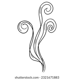 Doodle sketch style of smoke symbol drawn illustration for concept design.