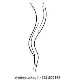 Doodle sketch style of smoke symbol drawn illustration for concept design.