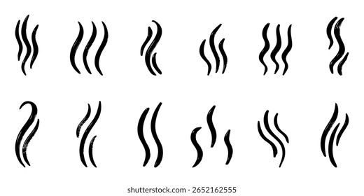 Doodle sketch style of smoke symbol drawn illustration for concept design.