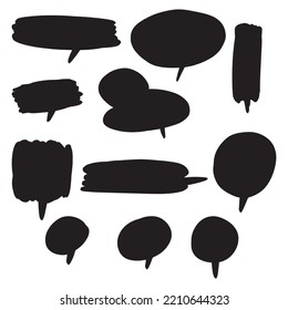 Doodle sketch style of speech bubbles hand drawn illustration. for concept design.