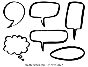 Doodle boceto estilo de burbujas de discurso dibujado a mano ilustración. para el diseño de concepto.