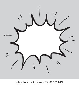 Doodle sketch style of Starburst, sunburst, Element Fireworks Black Rays. Comic explosion effect. Radiating, radial lines. cartoon hand drawn illustration for concept design.