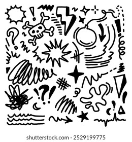 Doodle estilo de esboço de ícones de juramento desenho à mão desenhado ilustração para design de conceito.