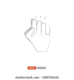 Doodle sketch of will concept on white background. will doodle art. Cartoon vector illustration. Isolated sketch line art. Icon in hand drawing design style.