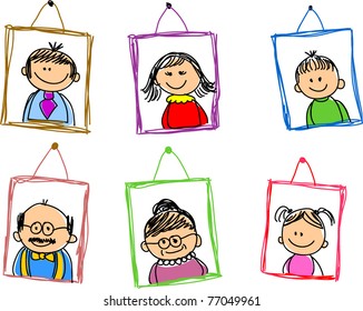 Cartoon Family Members Cartoon Family Members