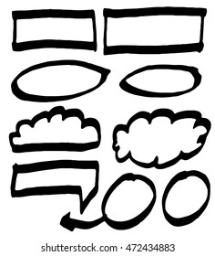 Doodle sketchy Hand drawn sketch hand drawn elemental of Banners.Vector illustration