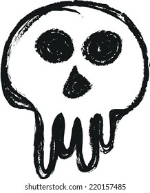 doodle skull