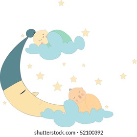 doodle sleeping babies