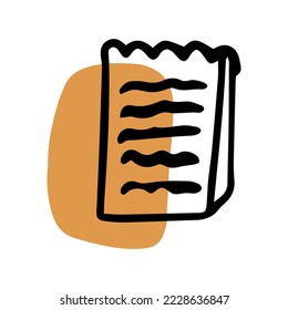 Doodle small notepad hand drawn