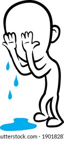 doodle small person - crying