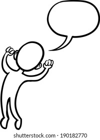 doodle small person - jumping joy