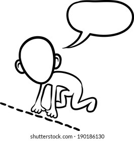 doodle small person - ready to start