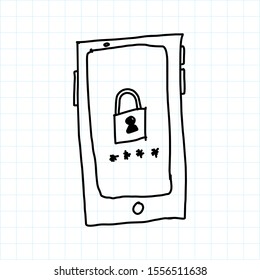 doodle smartphone with secure password