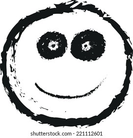 doodle smiley vector