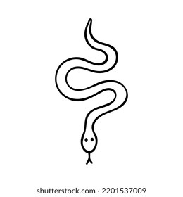 Doodle snake. Hand-drawn vector illustration