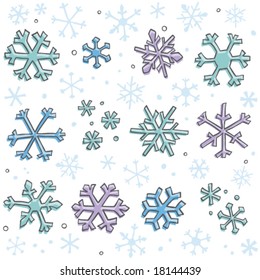 Doodle Snowflake Elements