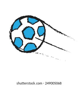 doodle soccer ball vector
