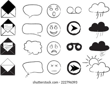 Doodle social icons