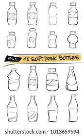 Doodle of Soft Drink Bottles