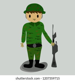 doodle Soldier simple style