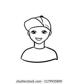 doodle son icon outline