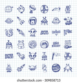 doodle space icons