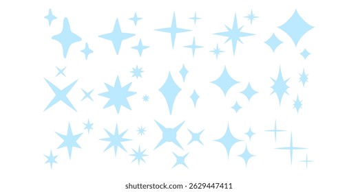 Doodle Sparkle Element Vector Collection