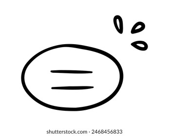 Doodle sparkle ray element. Hand drawn pop surprise line frame for title headline illustration. Speech bubble blob for dialog