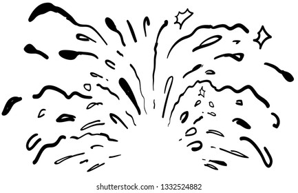 doodle sparkling hand drawn vector