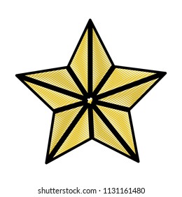 doodle sparkly star art symbol style