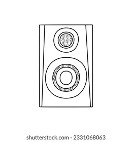 Doodle speakers icon. Hand drawn speakers icon in vector. Speakers illustration. Doodle loudspeakers icon in vector