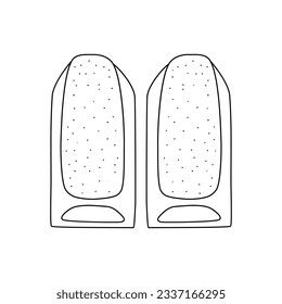 Icono de altavoces de perro. Icono de altavoces dibujados a mano en vector. Ilustración de los oradores. Icono de altavoces de garabatos en vector
