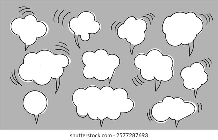 Doodle speech baloon talk, frame cozy, frame