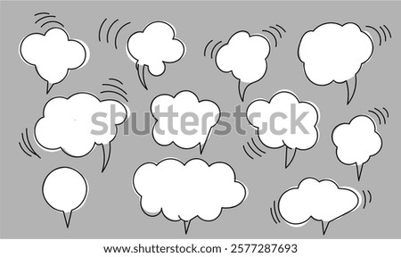 Doodle speech baloon talk, frame cozy, frame