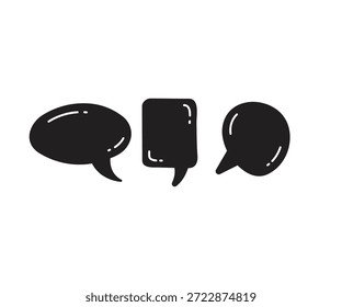 Iconos de burbuja de discurso de doodle establecidos Ilustración vectorial