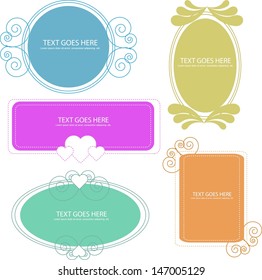 doodle speech bubble set