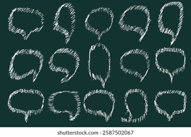 doodle speech bubble in vector