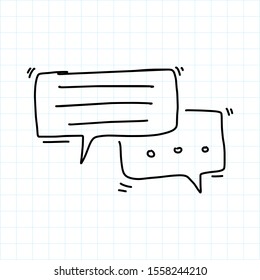doodle speech bubble, vector illustration