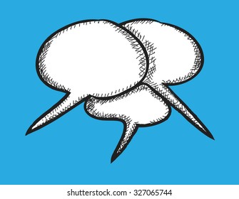 doodle speech bubble, vector illustration