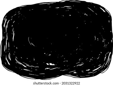 doodle speech  bubble.Grunge hand drawn paint .Abstract brush drawing.