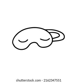 Doodle speeping mask vector illustration. Hand drawn sleep mask doodle clip art