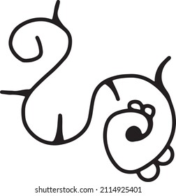 Doodle with spikes and monogram