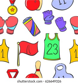 Doodle sport sequipment object various Doodle sport sequipment object various