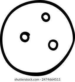 Doodle sports ball trajectory rebound. Vector Illustration. Bowling Line art style isolated on white background