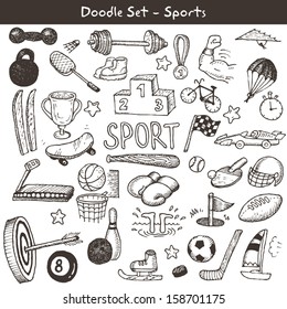 Doodle sports. Vector illustration.