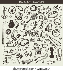 Doodle sports. Vector illustration