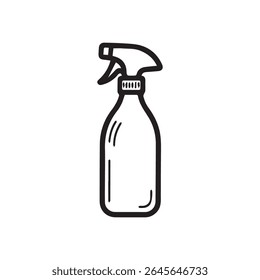 Doodle Sprühflasche Illustration in Vektorgrafik. Handgezeichnete Spraygrafik. Spay Flasche doodle Symbol in Vektor